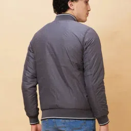 Being Human Dark Grey Regular Fit Mock Collar Jacket image 2