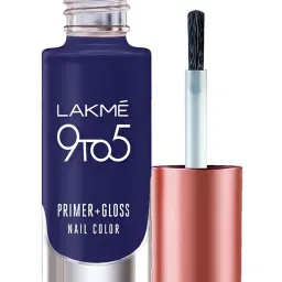 Lakme 9to5 Primer & Gloss Nail Colour Summer Blue - 6 ml image 1