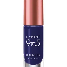 Lakme 9to5 Primer & Gloss Nail Colour Summer Blue - 6 ml image 2