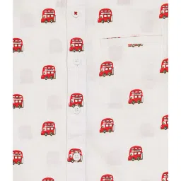 H by Hamleys Boys White Printed Full Sleeves Shirt image 3