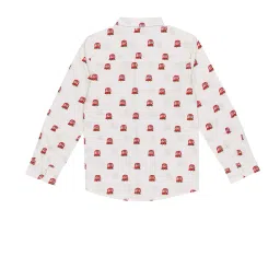 H by Hamleys Boys White Printed Full Sleeves Shirt image 2