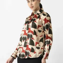 Van Heusen Beige Regular Fit Printed Shirt image 3