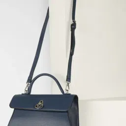 Allen Solly Navy Solid Medium Handbag-image-47