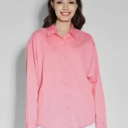 American Eagle Outfitters Pink Cotton Shirt-picture-23