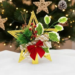 Ascension Green & Red 2 Pieces Topper Star Christmas Tree Decor image 3