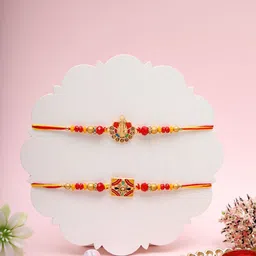 Aapno Rajasthan Set Of 2 Artificial Beaded Thread Rakhi-picture-37