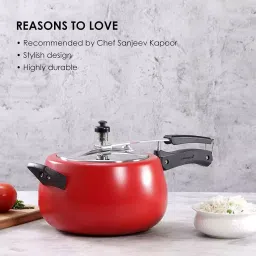 Wonderchef Regalia Pressure Cooker Red - 5 Litre image 5