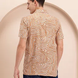 Mast & Harbour Men Comfort Printed Cuban Collar Casual Shirt image 2