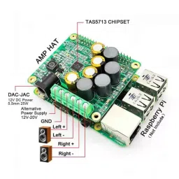 52Pi HiFi AMP Hat with 25W Amplifier for Raspberry Pi, MS102-picture-23