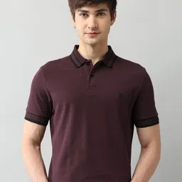 U.S. Polo Assn. Denim Co. Men Solid Polo Collar Cotton Muscle Fit T-shirt image 4