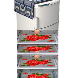 Dakshya Industries Fridge Top Cover and Fridge Mat Combo Set of 5-picture-16