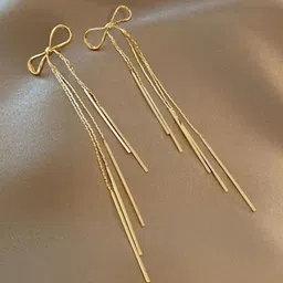 Estailo fashion Gold-Plated Contemporary Drop Earrings-picture-30