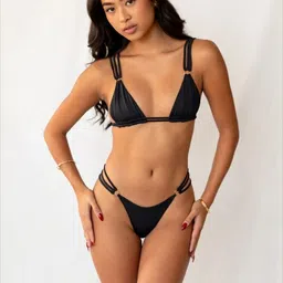 MON FASHION COLLECTION Women Low Coverage Triangle Swim Bikini Set-image-41