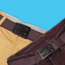 glitchez Men Woven Design Reversible Formal Belt image 5