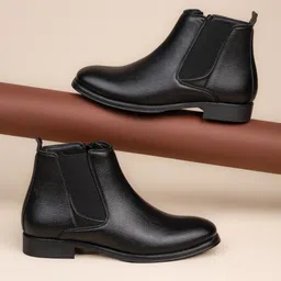 The Roadster Lifestyle Co. Men Round Toe Block-Heeled Chelsea Boots image 1