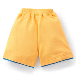 Babyhug 100% Cotton Half Sleeves Lion Printed T-Shirt & Shorts Set - Blue & Yellow image 5