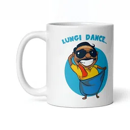 Mr UVD White & Blue Printed Ceramic Glossy Mugs Set of Cups and Mugs image 4