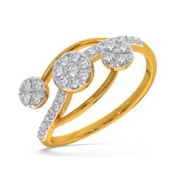 Kisna Diamond & Gold Jewellery Milana 14k (585) Diamond & Gold Ring For Women-picture-43