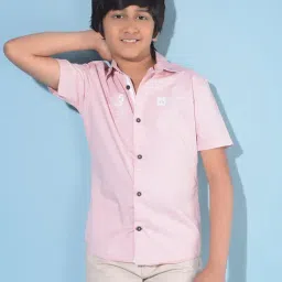 Crimsoune Club Kids Pink Solid Shirt-image-46