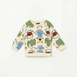 Juniors By Lifestyle Beige Cotton Regular Fit Printed Sweatshirt-picture-27