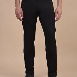 Cantabil Black Regular Fit Solid Jeans image 1