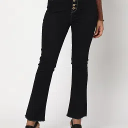 Spykar Black Cotton High Rise Jeans image 1