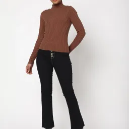 Spykar Black Cotton High Rise Jeans image 5