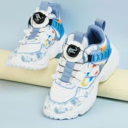 Fame Forever by Lifestyle Kids White & Blue Lace Up Shoes-picture-33