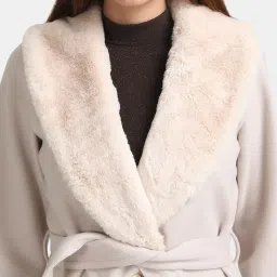 Kazo Long Overcoat With Fur Collar image 5