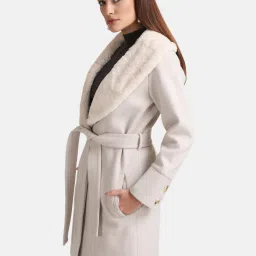Kazo Long Overcoat With Fur Collar image 3