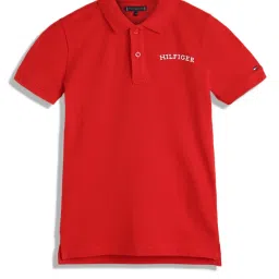 Tommy Hilfiger Kids Red Regular Fit Polo T-Shirt image 1
