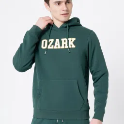 Red Tape Green Regular Fit Graphic Hoodie image 1