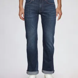 Lee Rodeo Indigo Blue Straight Fit Lightly Washed Jeans image 1