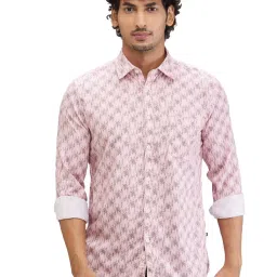 Parx Red Slim Fit Printed Shirt image 1