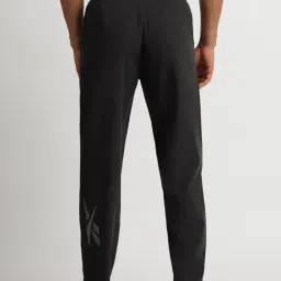Reebok Black Regular Fit Print Trackpants image 2