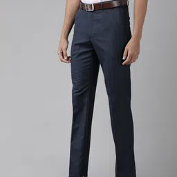 Park Avenue Men Solid Smart Regular Fit Formal Trousers image 1
