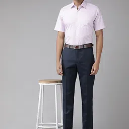 Park Avenue Men Solid Smart Regular Fit Formal Trousers image 4