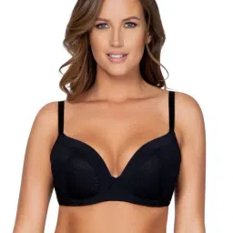 PARFAIT Black Under Wired Padded Plunge Bra-picture-10