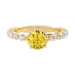SHINE ETERNAL Lab Grown Diamond 14k (585) Yellow Gold Ring for Women-picture-17