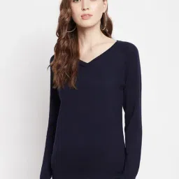 MADAME Navy Regular Fit Sweater-image-33