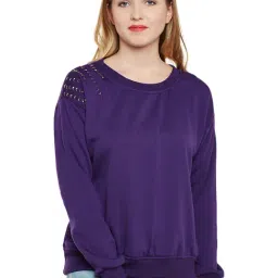 Belle Fille Purple Full Sleeves Sweatshirt-image-57
