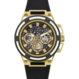 GUESS MATRIX Men Round Gold Tone Dial Analog Watch - GW0423G2-image-64