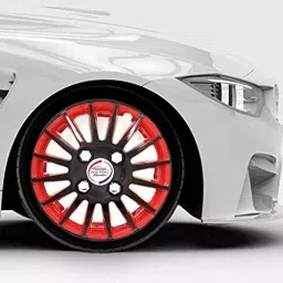 Auto Pearl Premium 35.56 cm (14 Inch) (4 Pcs) Black Red Press Type Hubcap Wheel Cover Replacements for Swift image 3