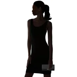 Apsis Black Textured Tri-Fold Wallet for Women image 5