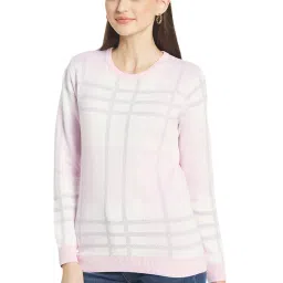 METTLE Pink Chequered Pullover image 3