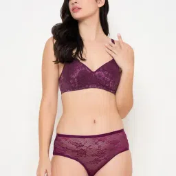 Clovia Purple Regular fit Lingerie Sets-picture-36