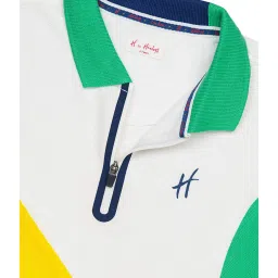 H by Hamleys Boys Multicolor Color Block Polo T-Shirt image 3