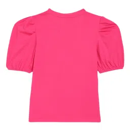 Blue Giraffe Kids Pink Printed T-Shirt image 2