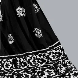 shree jeenmata collection Floral Printed Pure Cotton Straight Kurta With Trouser & Dupatta image 2