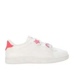 Puma Kids Smash Dynoblast White & Pink Casual Sneakers image 1